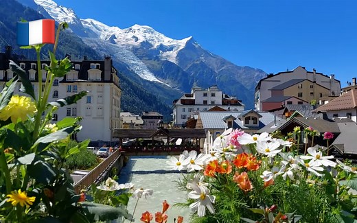 【4K超清】漫步游法国夏慕尼(chamonix)｜法国最美丽的地方之一｜令人叹为观止的老城区和勃朗峰山 2022.8_哔哩哔哩_bilibili