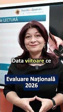 ROMANIAN PREPARATION NATIONAL EVALUATION 2026, with professor Dr. Alina Nicola - SuccesLaExamen.ro