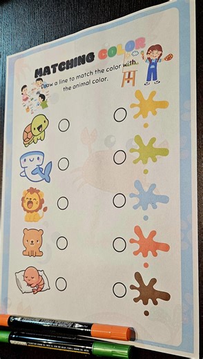 Animal Color Matching Printable | Match Animals to Colors Worksheet | Preschool Learning Activities | Kids Printable Matching Game - Etsy Canada