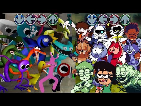 FNF Gorefield V2 All Phases Vs Rainbow Friends Chapter 2 -Friends To Your End - Friday Night Funkin'