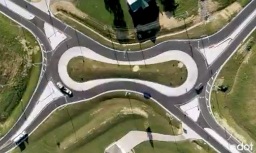New "peanutabout” design calms traffic at odd intersections