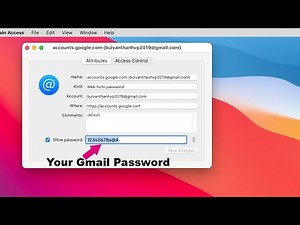 How to show gmail password on MAC computer
