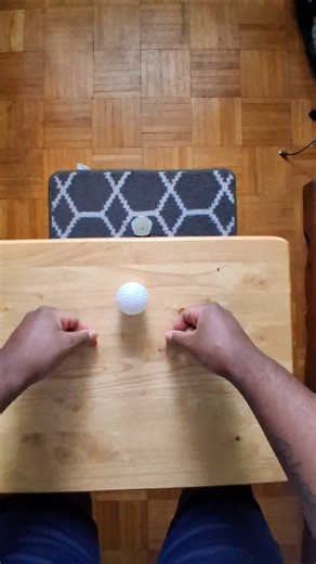 Hitting The Ball Off Little Table Using A String Into Air Freshener Cover #wow #subscribe #shorts