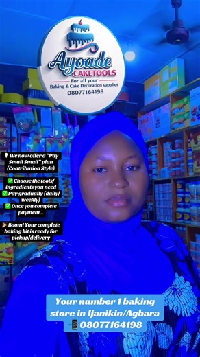 BAKERS & ASPIRING BAKERS, THIS IS YOUR SIGN! ✨🍰 You’ve been wanting to start baking… Or take your cake business to the next level… But one thing is stopping you — MONEY 😩💔 What if I tell you… You can get your baking tools & ingredients WITHOUT stress? 👀🔥 Welcome to Ayoade Cake Tools & Ingredients 🛠️🎂 💡 We now offer a “Pay Small Small” plan (Contribution Style) ✅ Choose the tools/ingredients you need ✅ Pay gradually (daily/weekly) ✅ Once you complete payment… 🎉 Boom! Your complete baking
