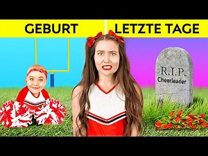 VON DER GEBURT BIS ZU DEN LETZTEN TAGEN CHEERLEADER || Lebensverändernde Hacks! Tipps von 123 GO!