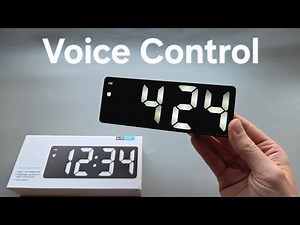 How to Activate Voice Control on LED Clock With Alarm & Large Digital Display GH0712L LC001 Mirror