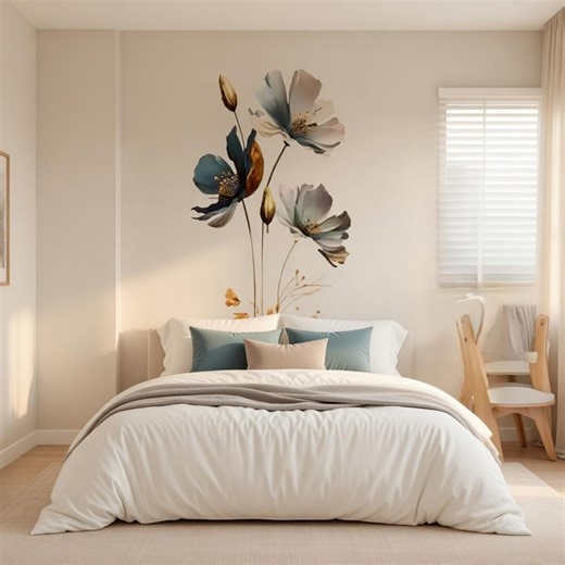 Maison Laurent Luxe 3D Relief Flower Wall Decals, Peel and Stick, Kids Nursery Decor - Etsy