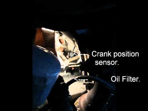 2004 Hyundai Sonata Optima V6 2.7 crankshaft position sensor location and replacement P0335 P1372