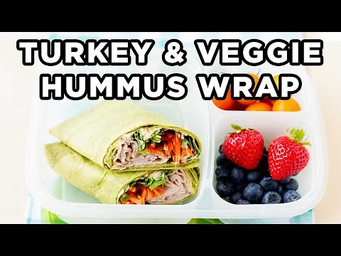 Easy Turkey & Veggie Hummus Wrap