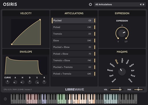 Osiris by Libre Wave - Egyptian Lyre Plugin VST3 Audio Unit