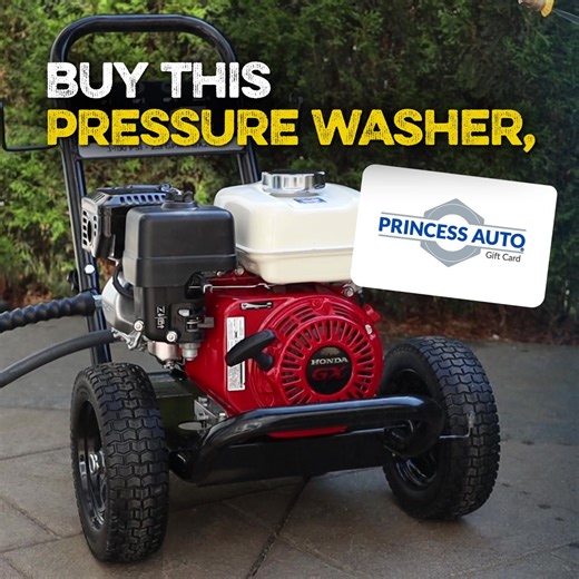 💦 Buy this 2.3 GPM @ 3,400 PSI Gas Pressure Washer and receive a Princess Auto gift card valued at $200 👉 https://prnc.es/3VIIofy 𝘎𝘪𝘧𝘵 𝘤𝘢𝘳𝘥 𝘪𝘴 𝘳𝘦𝘥𝘦𝘦𝘮𝘢𝘣𝘭𝘦 𝘰𝘯 𝘺𝘰𝘶𝘳 𝘯𝘦𝘹𝘵 𝘱𝘶𝘳𝘤𝘩𝘢𝘴𝘦. 𝘓𝘪𝘮𝘪𝘵 𝘰𝘯𝘦 𝘱𝘦𝘳 𝘵𝘳𝘢𝘯𝘴𝘢𝘤𝘵𝘪𝘰𝘯. 𝘓𝘪𝘮𝘪𝘵𝘦𝘥 𝘲𝘶𝘢𝘯𝘵𝘪𝘵𝘪𝘦𝘴. 𝘈𝘷𝘢𝘪𝘭𝘢𝘣𝘭𝘦 𝘪𝘯-𝘴𝘵𝘰𝘳𝘦 𝘰𝘯𝘭𝘺. 𝘝𝘢𝘭𝘪𝘥 𝘶𝘯𝘵𝘪𝘭 𝘈𝘱𝘳𝘪𝘭 7. | Princess Auto