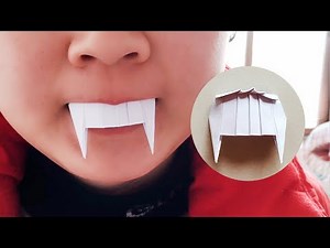 Origami Vampire Teeth - Easy Tuturial by Crafts & Art