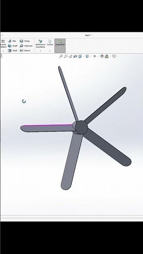 How to model a fan in Solidworks #automobile #cadsoftwaretutorial #cad