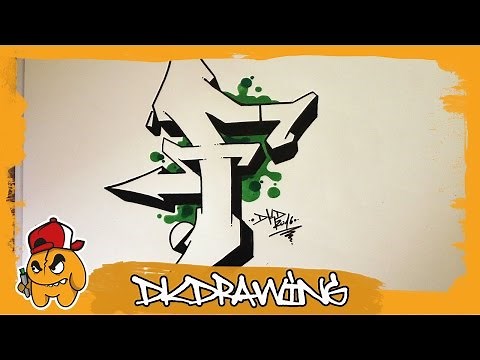 Graffiti Alphabet Tutorial - How to draw graffiti letters - Letter F
