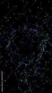 looped animation. generating numbers. the process of generation by neural networks