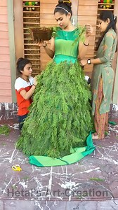 674K views · 1.1K reactions | Leaf fantasy dress - costume - creative ideas #diy #leaf #dress #costume | Hetal's Art - Creation | Facebook