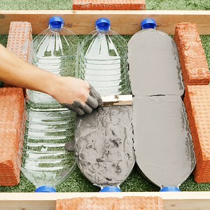 Awesome cement craft with reused plastic bottles | 5-Minute Crafts Men