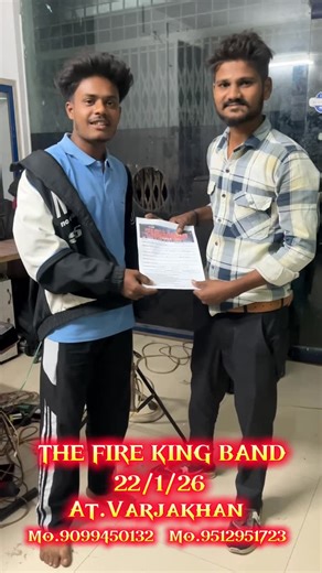 THE FIRE KING BAND -🎸 varjakhn( mandvi ) on Instagram: "NEW PROGRAM ADD IN VARJAKHAN THE FIRE KING BAND VARJAKHAN #thefirekingband #band #newupdate #sher #viral"