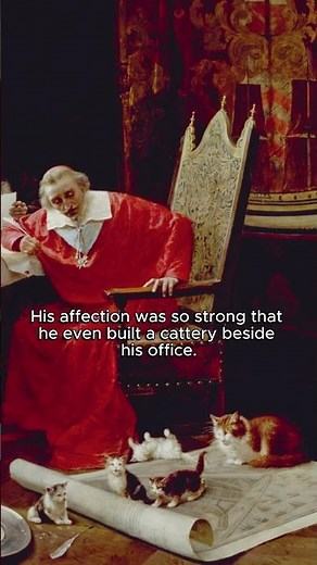Only a cat lover… Cardinal Richelieu by Charles Édouard Delort #art #history #cat