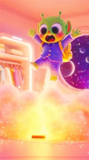 Funny alien having fun in America #funnyalien #animation