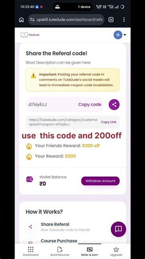 tuteDude coupon code use this and get 200.00 off