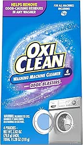 OxiClean Washing Machine Cleaner with Odor Blasters, 4 Count