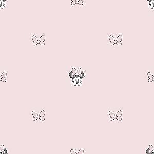 RoomMates Disney Minnie Mouse Pink Peel and Stick Wallpaper, RMWS1269