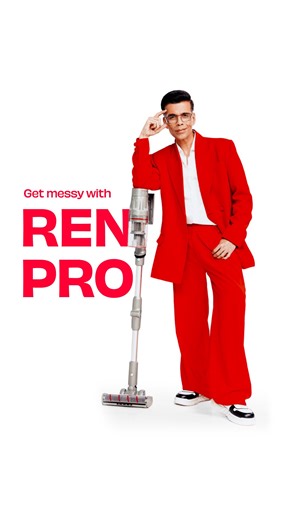 Nuuk on Instagram: "One loves it when things get messy. The other is Karan Johar. Warning: Both have major pull😉 [NUUK REN PRO India’s most powerful cord-free vacuum cleaner]"