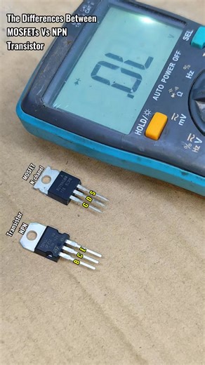 Andi Distorsing on Instagram: "Understanding the Difference Between an N-Channel MOSFET and an NPN Transistor Using a Digital Multimeter #transistor #mosfet #testing #tutorial #technology #crafts"