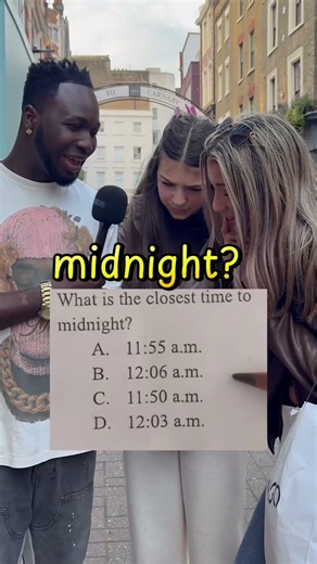 What’s the closest time to midnight? If you know the answer comment below 👇 #uk #london #interview