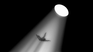 Man Falling Into A Hole