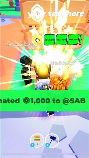 I donated 1000 robux (fr)😱