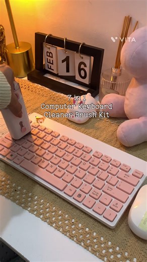 Satisfying Keyboard Cleaning with a Tiny Brush