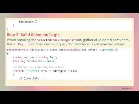 How to Create a SelectIndexChanged Event for Multiple Selections in ASP.NET
