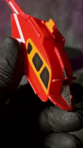 EC-135 Helicopter Kit Card 🚁 Fast & Colorful 3D Print (1.5 Hours) 🧡❤️ #Shorts