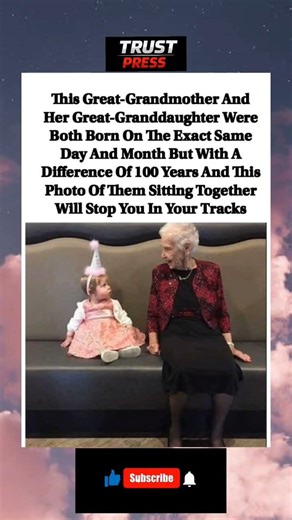 100 years apart same day, same blood, same smile. ❤️#inspiration #shortvideo #viral