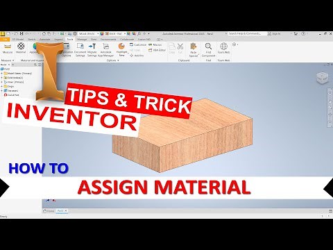 Inventor How To Assign Material Tutorial