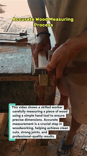 Accurate Wood Measuring Process | Professional Carpenter at Work