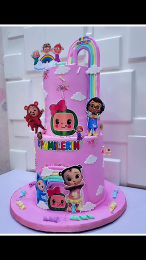 I absolutely enjoyed working on this 2 tiers cocomelon themed cake for Pamilerin🤍🤍 Making your kiddies day memorable is one of our top priorities🥰🥰 Thank you for always caking with us🙏🙏 It’s a new week and we’re fully ready to take your orders for the week To place an order or make enquiries kindly click on the link in our bio #bakersoftiktok #caketok #reels #ibadanbaker #cakedecorating #cocomelon #cocomeloncake #ibadanbakers #childrencakes #kidscakes #caketraining #cakedesign #cakeidea #c