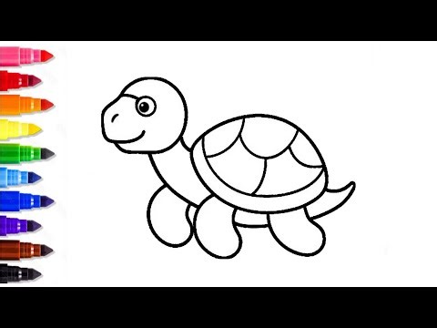 How to Draw a Cute Turtle 🐢 | Easy Turtle Drawing for Kids | Drawing for Kids