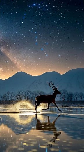 Deer running