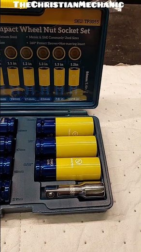 ThinkPro Impact Lug Nut Socket-8 Pieces Thin Wall Impact Sockets,Non-Marring Impact Socket Set