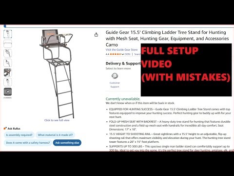 AMAZON Guide Gear Ladder Stand Setup (With Mistakes)