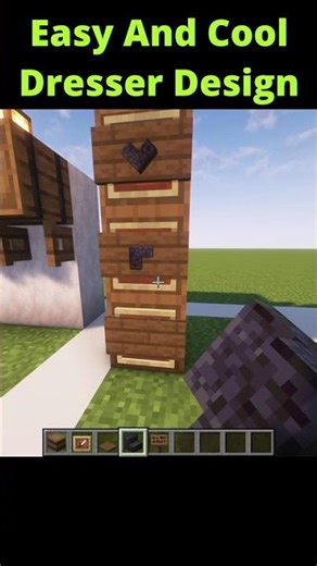 Cool And Easy Dresser Design!!! #fyp #minecraft #tutorial