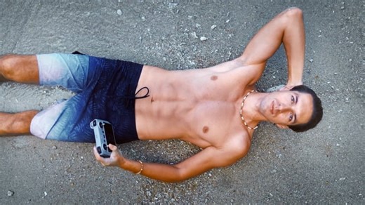 Man, Beach, Sea. Free Stock Video