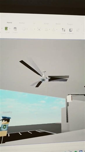 Roblox studio ceiling fan funny fall down