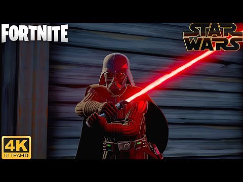 Darth Vader Gameplay with His Lightsaber - Fortnite (4K 60FPS) Duos and Squads Match