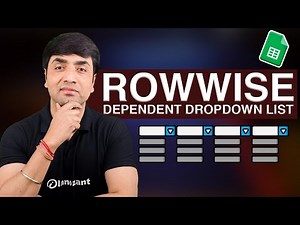 Dependent Dropdown List Row Wise | Google Sheets