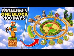 I Survived 100 Days on ONE BLOCK in Minecraft Hardcore