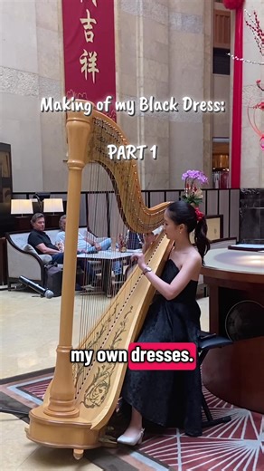 My not-so-secret dream is to be a dressmaker. Here’s how I made my own harp dress. #harpist #sewing